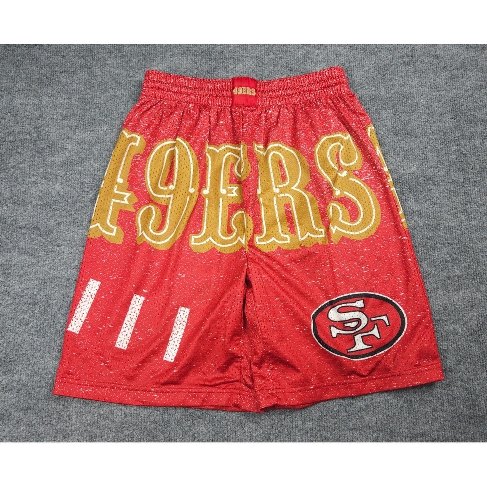 MITCHELL & NESS Throwbacks Shorts 49ers SF Mesh Size Small (26" waist)
